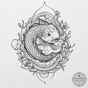 A minimalist tattoo of blinky, the three-eyed... - эскиз тату (№1752304504_0, 12.07.2025 07:15) — tattoo-photo.ru