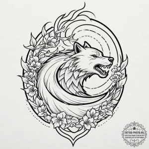 Tattoo sketch a warrior's spirit animal (e.g.... - эскиз тату (№1752304588_0, 12.07.2025 07:16) — tattoo-photo.ru
