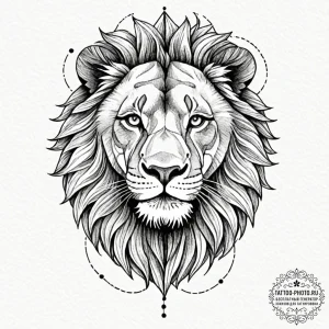 Tattoo sketch a geometric interpretation of a... - эскиз тату (№1752307264_0, 12.07.2025 08:01) — tattoo-photo.ru