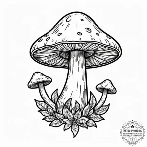 Tattoo design a tiny pixelated mushroom dotwo... - эскиз тату (№1752310973_0, 12.07.2025 09:02) — tattoo-photo.ru