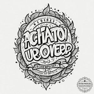 Tattoo sketch a glowing "achievement unlocked... - эскиз тату (№1752313072_0, 12.07.2025 09:37) — tattoo-photo.ru