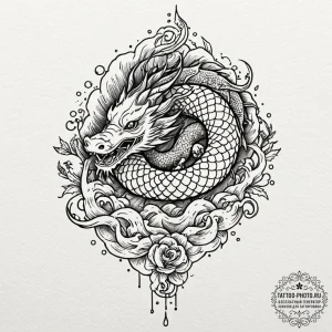 Tattoo sketch a powerful, generic creature's... - эскиз тату (№1752313325_0, 12.07.2025 09:42) — tattoo-photo.ru