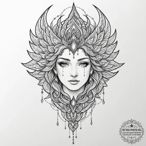 Tattoo design a minimalist representation of... - эскиз тату (№1752313576_0, 12.07.2025 09:46) — tattoo-photo.ru