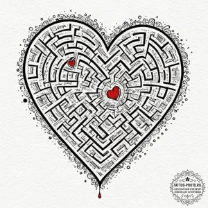 Tattoo sketch a delicate heart that is also a... - эскиз тату (№1752313992_0, 12.07.2025 09:53) — tattoo-photo.ru
