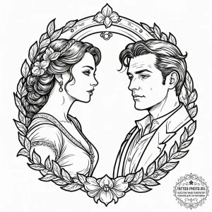 A graphic novel panel of the final confrontat... - эскиз тату (№1752315495_0, 12.07.2025 10:18) — tattoo-photo.ru
