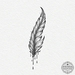 Tattoo design a single, heavy key melting lik... - эскиз тату (№1752316082_0, 12.07.2025 10:28) — tattoo-photo.ru
