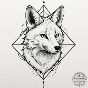 Kitsune, tattoo line art, black and grey tatt... - эскиз тату (№1752316331_0, 12.07.2025 10:32) — tattoo-photo.ru