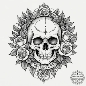 Tattoo design 'gg' surrounded by a winner's w... - эскиз тату (№1752317000_0, 12.07.2025 10:43) — tattoo-photo.ru