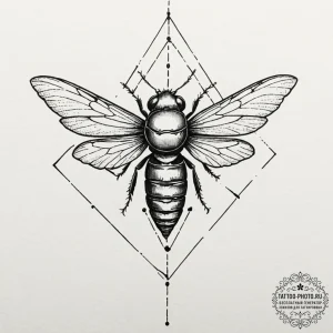 Tattoo sketch a cicada, rendered in a japanes... - эскиз тату (№1752317251_0, 12.07.2025 10:47) — tattoo-photo.ru