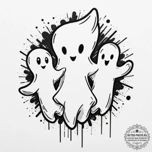 Tattoo sketch a subtle 'ghost' outline of a l... - эскиз тату (№1752318507_0, 12.07.2025 11:08) — tattoo-photo.ru