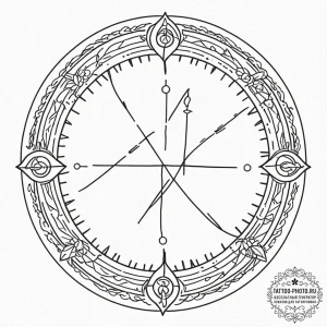 59. tattoo design: a "mir" rune integrated in... - эскиз тату (№1752318591_0, 12.07.2025 11:09) — tattoo-photo.ru