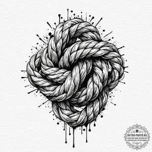 Tattoo sketch a climbing rope forming a stron... - эскиз тату (№1752320958_0, 12.07.2025 11:49) — tattoo-photo.ru