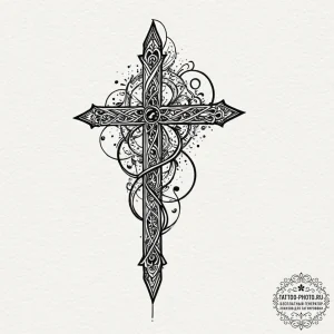 Tattoo design two halves of a musical score o... - эскиз тату (№1752321193_0, 12.07.2025 11:53) — tattoo-photo.ru