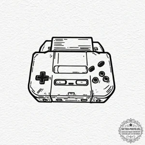 Tattoo sketch a classic game cartridge slot w... - эскиз тату (№1752331404_0, 12.07.2025 14:43) — tattoo-photo.ru