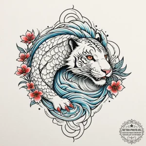 Panther, ink illustration for tattoo, vibrant... - эскиз тату (№1752331740_0, 12.07.2025 14:49) — tattoo-photo.ru