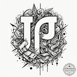 Tattoo design a stylized 'f' for 'respects' b... - эскиз тату (№1752332411_0, 12.07.2025 15:00) — tattoo-photo.ru