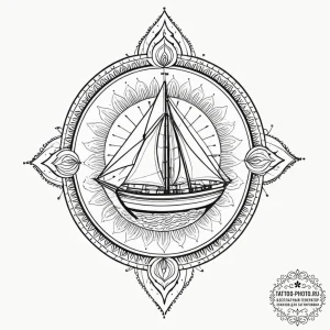 A linework tattoo of the nebuchadnezzar ship.... - эскиз тату (№1752334929_0, 12.07.2025 15:42) — tattoo-photo.ru
