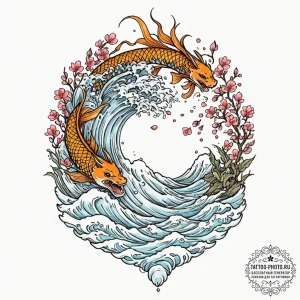Tattoo design: a mystical scene of veles guid... - эскиз тату (№1752335659_0, 12.07.2025 15:54) — tattoo-photo.ru