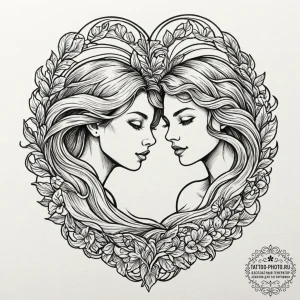 Tattoo design a pair of matching waves, one o... - эскиз тату (№1752335830_0, 12.07.2025 15:57) — tattoo-photo.ru