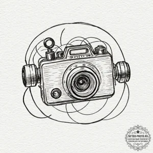 Tattoo design a classic "view-master" toy, wi... - эскиз тату (№1752336087_0, 12.07.2025 16:01) — tattoo-photo.ru