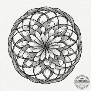 Tattoo design an abstract pulse of energy, vi... - эскиз тату (№1752336684_0, 12.07.2025 16:11) — tattoo-photo.ru