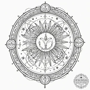 Tattoo sketch a zodiac constellation appearin... - эскиз тату (№1752336940_0, 12.07.2025 16:15) — tattoo-photo.ru