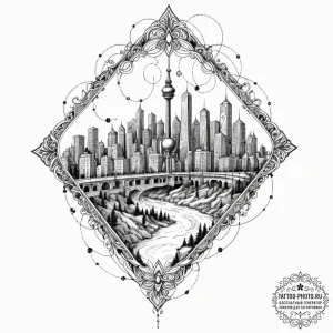 Tattoo design a heads-up display hud overlayi... - эскиз тату (№1752338050_0, 12.07.2025 16:34) — tattoo-photo.ru