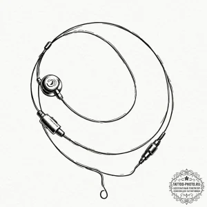 Music player, tattoo line art, soft whip shad... - эскиз тату (№1752338816_0, 12.07.2025 16:46) — tattoo-photo.ru