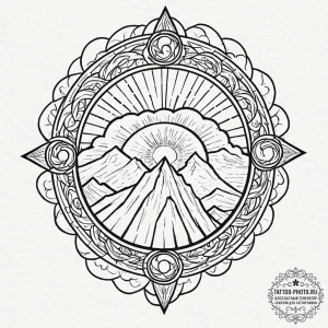 Tattoo sketch the glyph for aries (1st house)... - эскиз тату (№1752338987_0, 12.07.2025 16:49) — tattoo-photo.ru