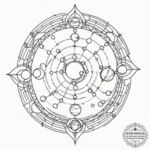 Tattoo sketch a tree whose fruits are tiny, g... - эскиз тату (№1752339585_0, 12.07.2025 16:59) — tattoo-photo.ru