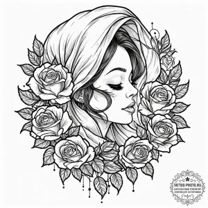 Tattoo sketch a whisper-thin veil blowing in... - эскиз тату (№1752339669_0, 12.07.2025 17:01) — tattoo-photo.ru