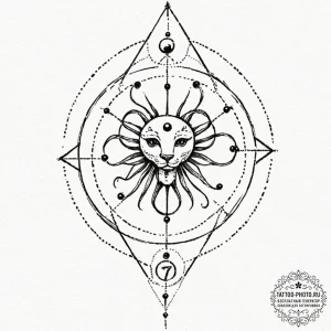Tattoo design a zodiac symbol with a tiny, co... - эскиз тату (№1752340256_0, 12.07.2025 17:10) — tattoo-photo.ru