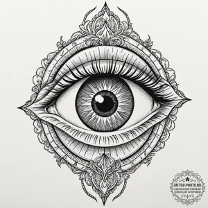 Tattoo sketch a human eye, with the iris bein... - эскиз тату (№1752340340_0, 12.07.2025 17:12) — tattoo-photo.ru
