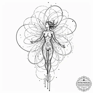 Tattoo sketch, soul's quantum signature, a su... - эскиз тату (№1752341343_0, 12.07.2025 17:29) — tattoo-photo.ru