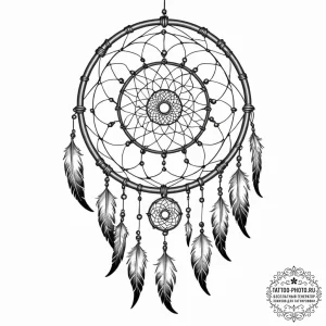 Tattoo sketch, shaman's digital dreamcatcher,... - эскиз тату (№1752341510_0, 12.07.2025 17:31) — tattoo-photo.ru