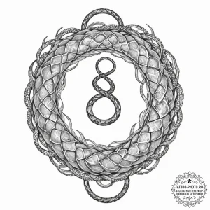 Tattoo sketch, serpent of self-replication, a... - эскиз тату (№1752341678_0, 12.07.2025 17:34) — tattoo-photo.ru
