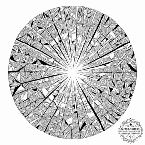 Tattoo sketch, shattered mirror, multiple rea... - эскиз тату (№1752343779_0, 12.07.2025 18:09) — tattoo-photo.ru