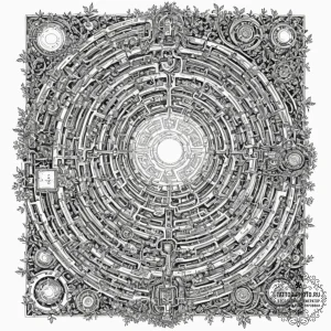 Tattoo sketch, sanctuary in the circuitry, a... - эскиз тату (№1752344033_0, 12.07.2025 18:13) — tattoo-photo.ru