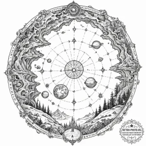Tattoo sketch, terra incognita gateway, a sty... - эскиз тату (№1752345632_0, 12.07.2025 18:40) — tattoo-photo.ru