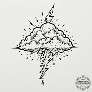 Tattoo sketch, thundercloud of transformation... - эскиз тату (№1752346558_0, 12.07.2025 18:55) — tattoo-photo.ru