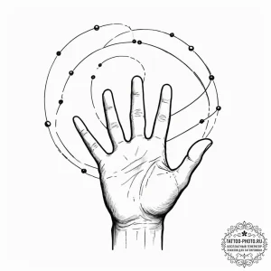 Tattoo sketch, unseen user interface, a human... - эскиз тату (№1752348501_0, 12.07.2025 19:28) — tattoo-photo.ru