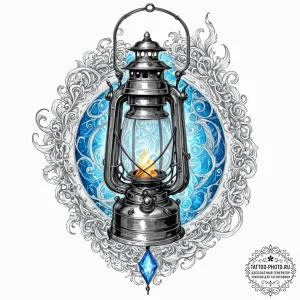 Tattoo sketch, underworld navigator's lantern... - эскиз тату (№1752348672_0, 12.07.2025 19:31) — tattoo-photo.ru