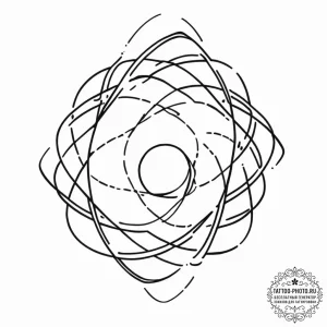 Tattoo sketch, unity symbol, interconnected l... - эскиз тату (№1752349858_0, 12.07.2025 19:50) — tattoo-photo.ru