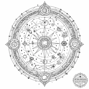 Tattoo sketch, voyager's vault of vows, a sty... - эскиз тату (№1752352482_0, 12.07.2025 20:34) — tattoo-photo.ru