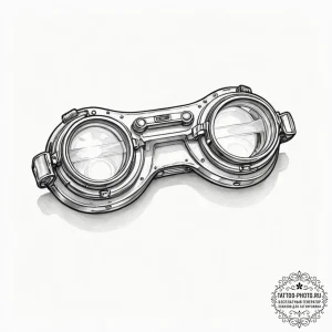 Tattoo sketch, visionary's goggles, world-alt... - эскиз тату (№1752353752_0, 12.07.2025 20:55) — tattoo-photo.ru