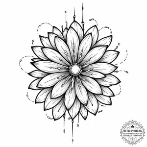 Tattoo sketch, volatile voltage bloom, a styl... - эскиз тату (№1752353921_0, 12.07.2025 20:58) — tattoo-photo.ru