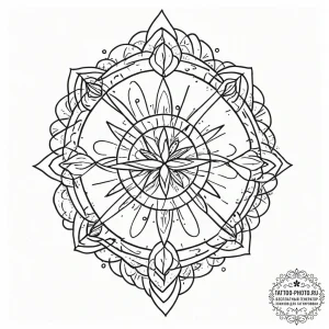 Tattoo sketch, viral bloom, healing code, a c... - эскиз тату (№1752354768_0, 12.07.2025 21:12) — tattoo-photo.ru