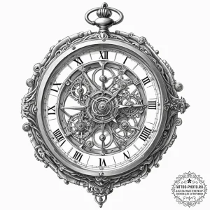 Tattoo sketch, watchmaker's wormhole compass,... - эскиз тату (№1752356712_0, 12.07.2025 21:45) — tattoo-photo.ru