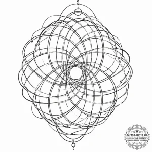 Tattoo sketch, weaver of quantum threads, a d... - эскиз тату (№1752357643_0, 12.07.2025 22:00) — tattoo-photo.ru