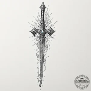Tattoo sketch, x-caliber, code-forged, a lege... - эскиз тату (№1752361085_0, 12.07.2025 22:58) — tattoo-photo.ru